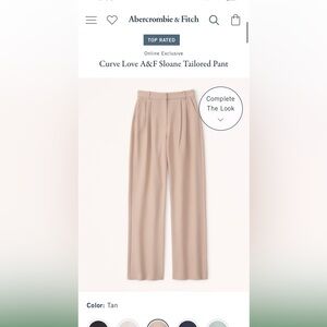 Abercrombie Tan Sloan Tailored Pants